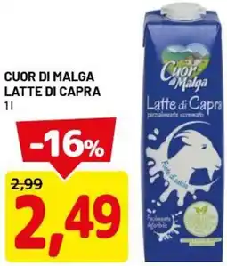 DPiù Cuor di malga latte di capra offerta
