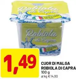 DPiù Cuor di malga robiola di capra offerta
