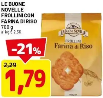 DPiù Le buone novelle frollini con farina di riso offerta
