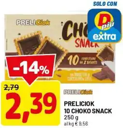 DPiù Preliciok 10 choko snack offerta