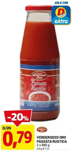 DPiù Verderosso oro passata rustica offerta