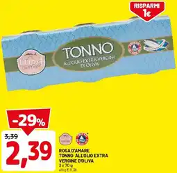 DPiù Rosa d'amare tonno all'olio extra vergine d'oliva offerta