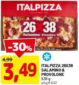 DPiù Italpizza 26x38 salamino & provolone offerta