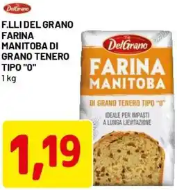 DPiù F.lli del grano farina manitoba di grano tenero tipo "o" offerta