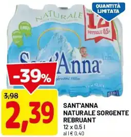 DPiù Sant'anna naturale sorgente rebruant offerta