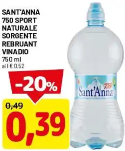 DPiù Sant'anna 750 sport naturale sorgente rebruant vinadio offerta