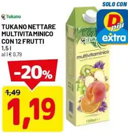 DPiù Tukano nettare multivitaminico con 12 frutti offerta