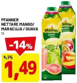 DPiù Pfanner nettare mango/ maracuja / guava offerta