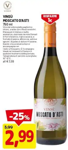 DPiù Vinsù moscato d'asti offerta