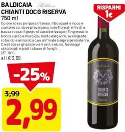 DPiù Baldicaia chianti docg riserva offerta