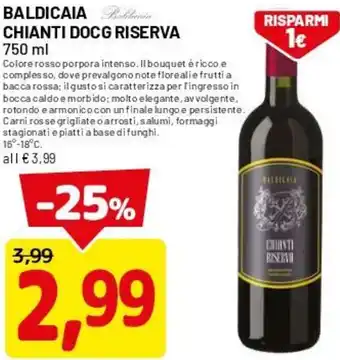 DPiù Baldicaia chianti docg riserva offerta