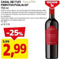 DPiù Casal dei tufi primitivo puglia igt offerta