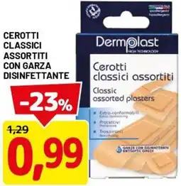 DPiù Cerotti classici assortiti con garza disinfettante offerta