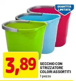 DPiù Secchio con strizzatore colori assortiti offerta
