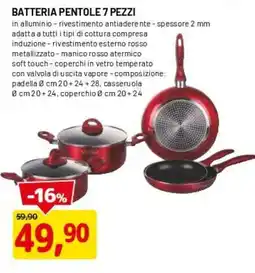 DPiù Batteria pentole 7 pezzi offerta