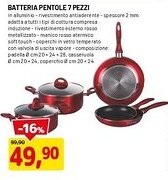 DPiù Batteria pentole 7 pezzi offerta