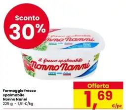 Eurospar Formaggio fresco spalmabile Nonno Nanni offerta