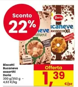 Eurospar Biscotti Bucaneve assortiti Doria offerta
