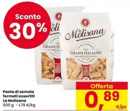 Eurospar Pasta di semola formati assortiti La Molisana offerta