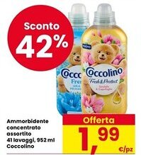 Eurospar Ammorbidente concentrato assortito 41 lavaggi, Coccolino offerta