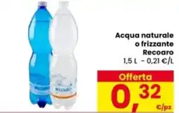 Eurospar Acqua naturale o frizzante Recoaro offerta