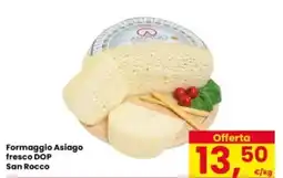 Eurospar Formaggio Asiago fresco DOP San Rocco offerta