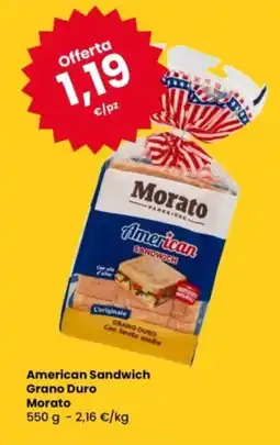 Eurospar American Sandwich Grano Duro Morato offerta
