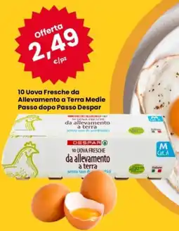 Eurospar 10 Uova Fresche da Allevamento a Terra Medie Passo dopo Passo Despar offerta