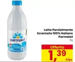 Eurospar Latte Parzialmente Scremato 100% Italiano Parmalat offerta