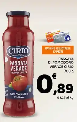 Conad Passata di pomodoro verace CIRIO offerta