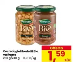 Eurospar Ceci o fagioli borlotti Bio Valfrutta offerta