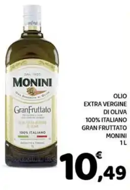 Conad Olio extra vergine di oliva 100% italiano gran fruttato MONINI offerta
