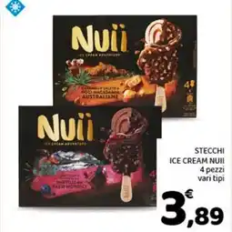 Conad Stecchi ice cream nuii 4 pezzi vari tipi offerta