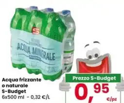 Eurospar Acqua frizzante o naturale S-Budget offerta