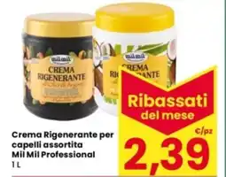 Eurospar Crema Rigenerante per capelli assortita Mil Mil Professional offerta