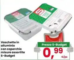 Eurospar Vaschette in alluminio con coperchio misure assortite S-Budget offerta