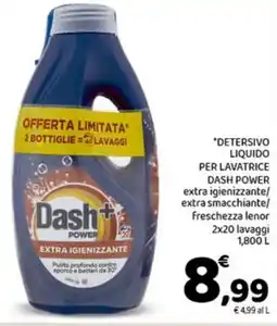 Conad Detersivo liquido per lavatrice DASH POWER offerta