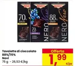 Eurospar Tavolette di cioccolato 88%/70% Novi offerta