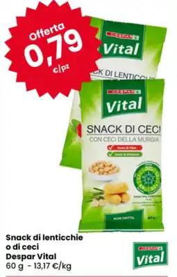 Eurospar Snack di lenticchie o di ceci Despar Vital offerta
