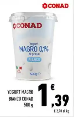 Conad Yogurt magro bianco CONAD offerta