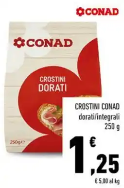 Conad Crostini conad dorati/integrali offerta