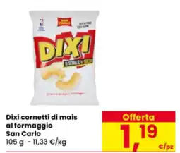 Eurospar Dixi cornetti di mais al formaggio San Carlo offerta