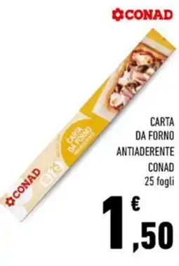 Conad Carta da forno antiaderente CONAD offerta