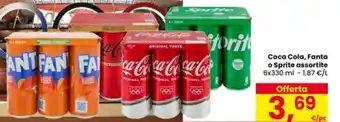 Eurospar Coca Cola, Fanta o Sprite assortite offerta