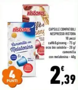 Conad Capsule compatibili nespresso RISTORA offerta