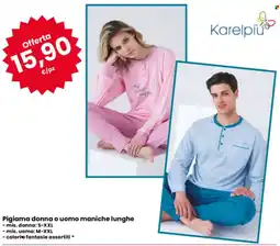 Eurospar Pigiama donna o uomo maniche lunghe offerta