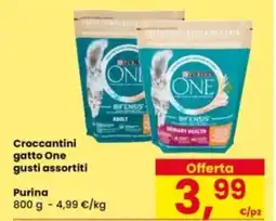Eurospar Croccantini gatto One gusti assortiti Purina offerta