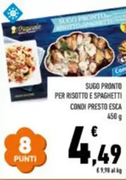 Conad Sugo pronto per risotto e spaghetti condi presto esca offerta