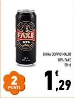 Conad Birra doppio malto 10% FAXE offerta