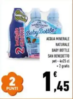 Conad Acqua minerale naturale baby bottle SAN BENEDETTO offerta